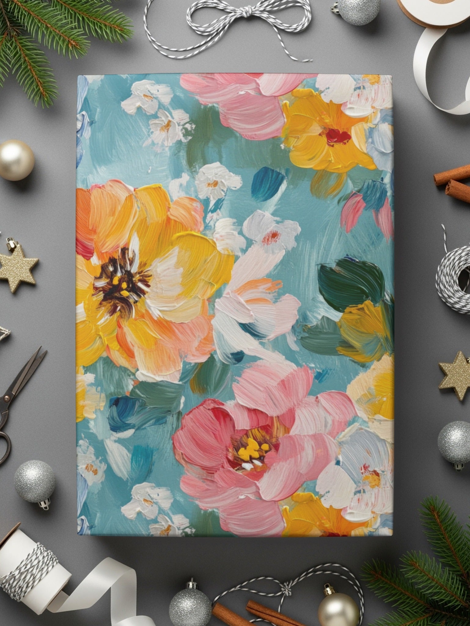 Abstract Painted Spring Floral Pattern Art Digital - Moore and Mountain