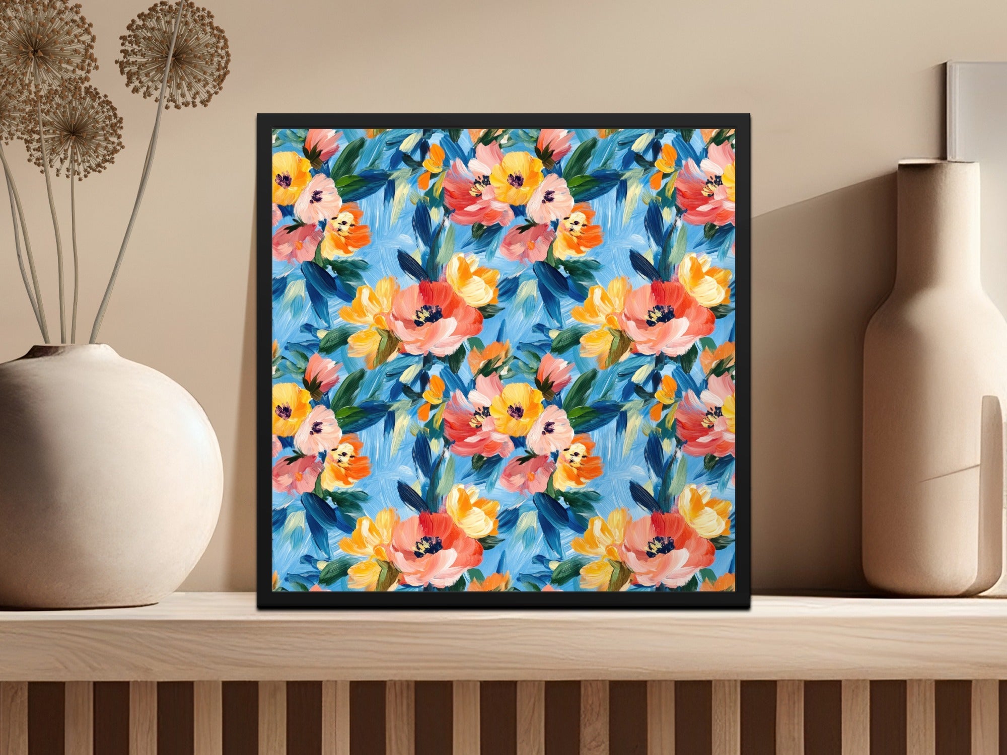 Abstract Painted Spring Floral Pattern for Home Decor - Moore and Mountain