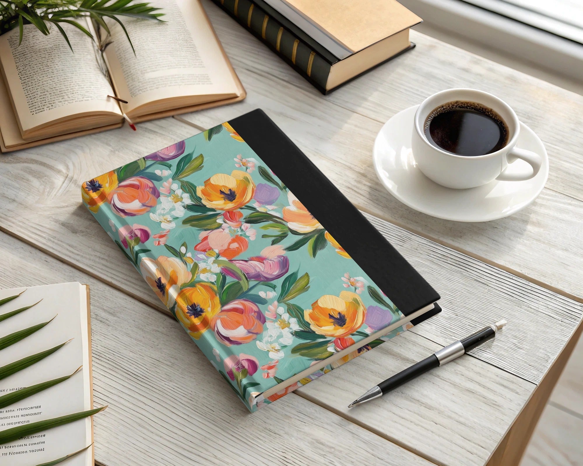 Abstract Painted Spring Floral Pattern in Jewel Tones - Moore and Mountain