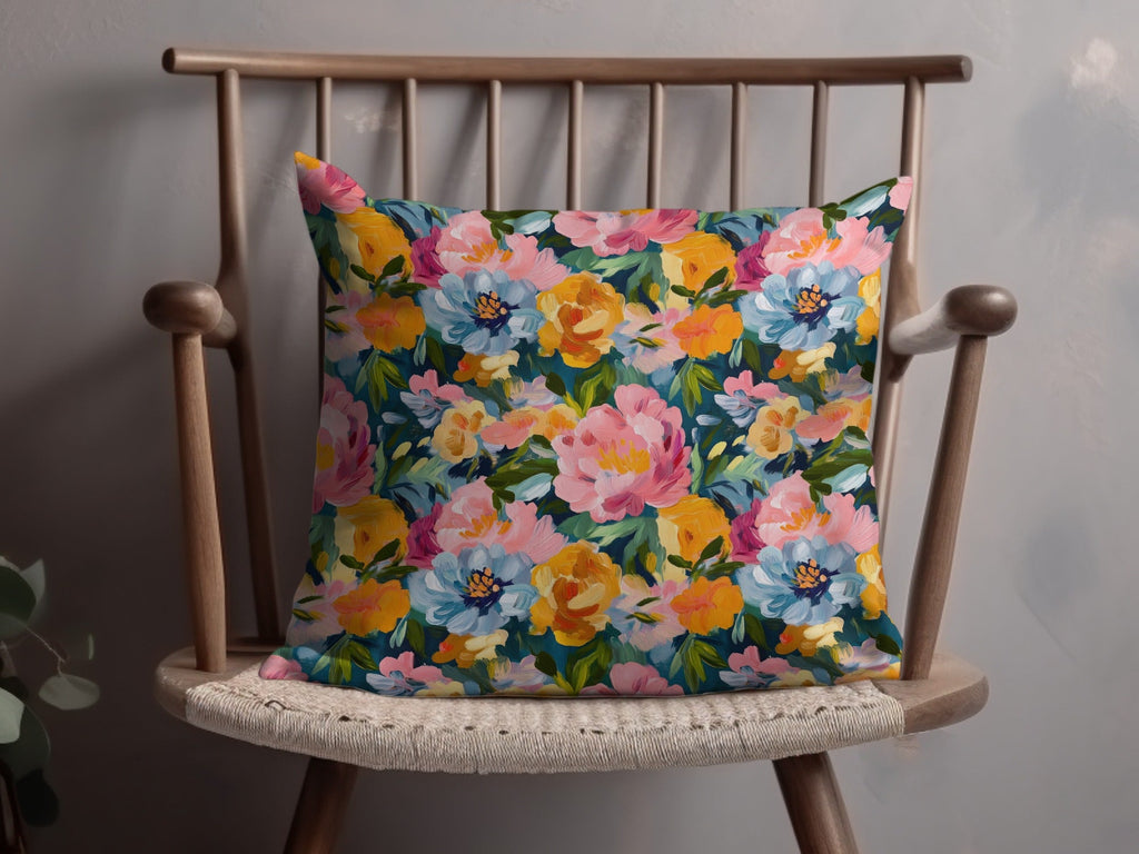 Abstract Painted Spring Floral with Jewel Tones Digital - Moore and Mountain