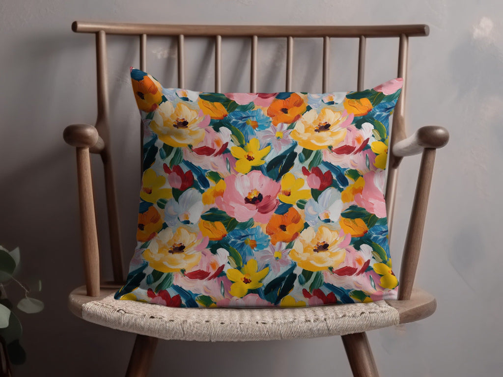 Abstract Painted Spring Flowers Jewel Tones Art - Moore and Mountain