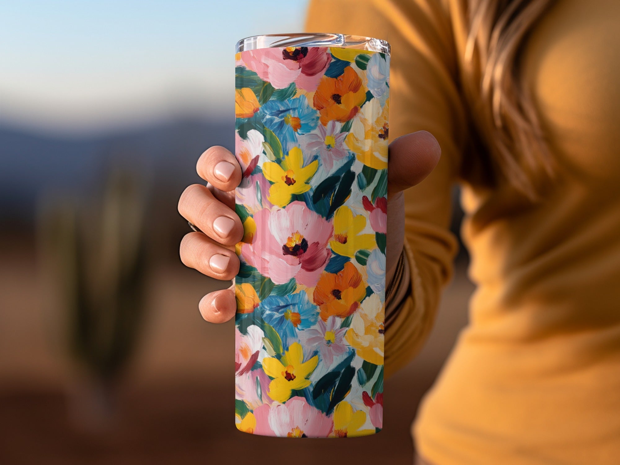 Abstract Painted Spring Flowers Jewel Tones Art - Moore and Mountain