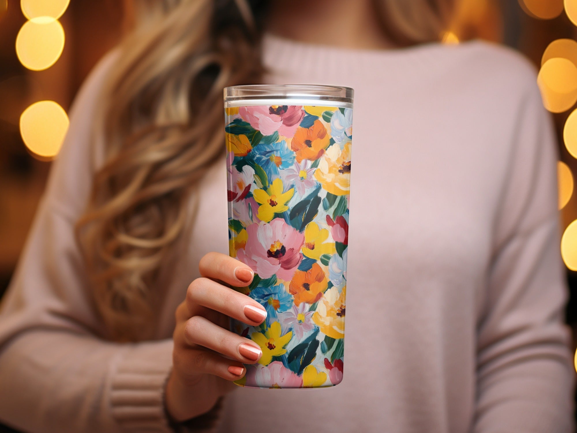 Abstract Painted Spring Flowers Jewel Tones Art - Moore and Mountain