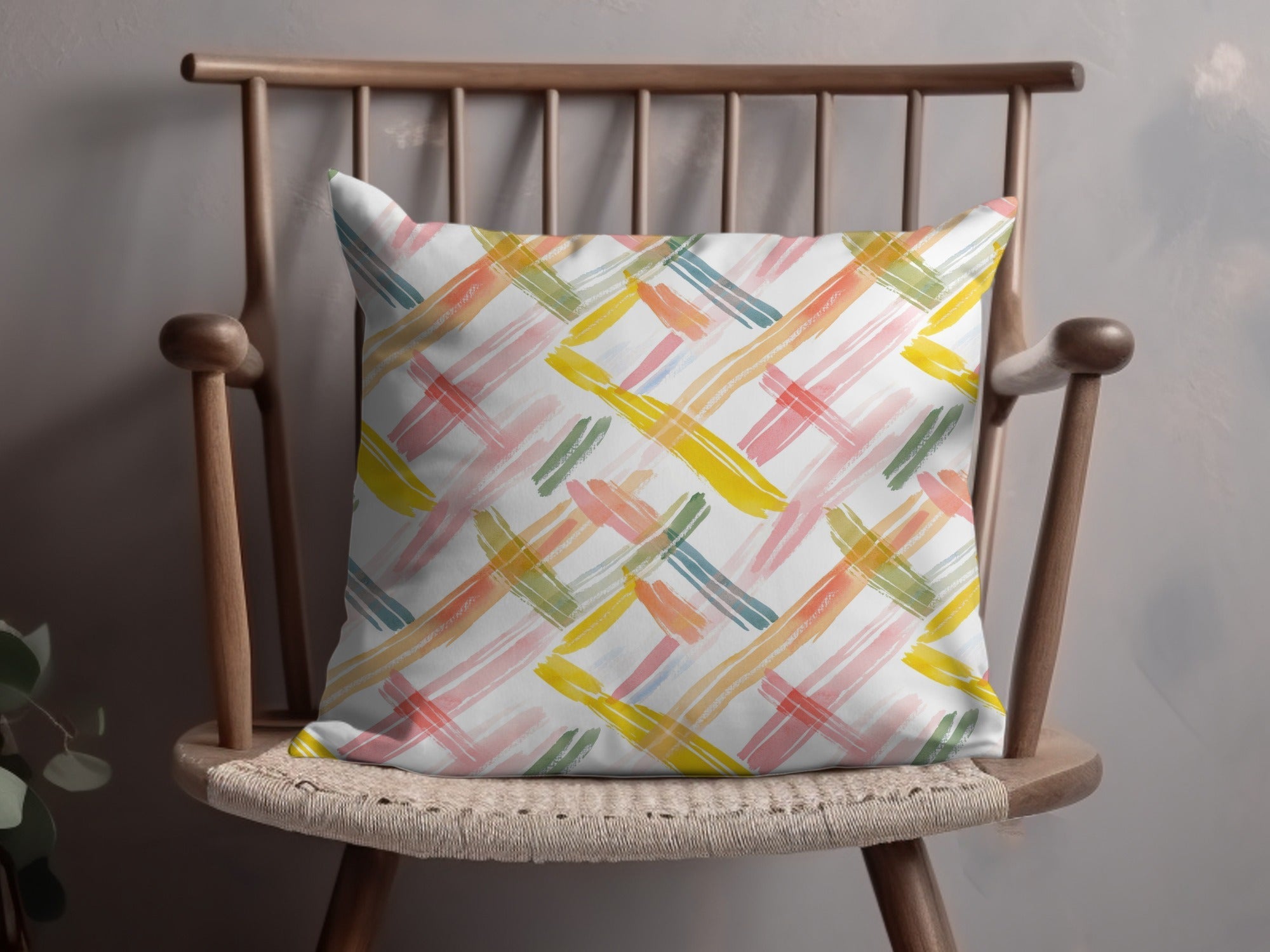 Abstract Watercolor Digital Paper, Pastel Lines Pattern, Pink Yellow Green Digital, Scrapbook Paper, Commercial Use, Fabric Design - Moore and Mountain