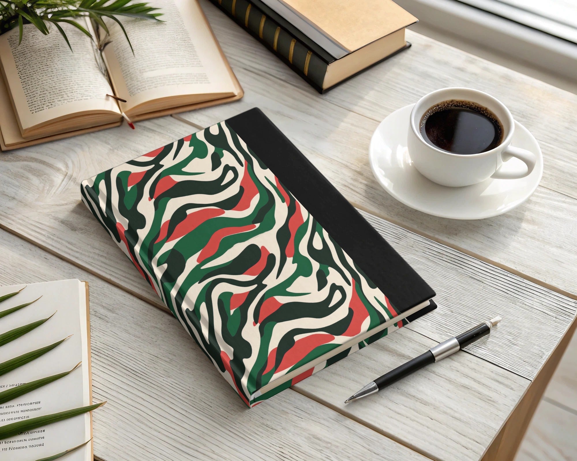 Abstract Zebra Stripe Digital Paper, Red Green Camo Seamless Pattern, Animal Print Background, Fabric Design Digital Download - Moore and Mountain