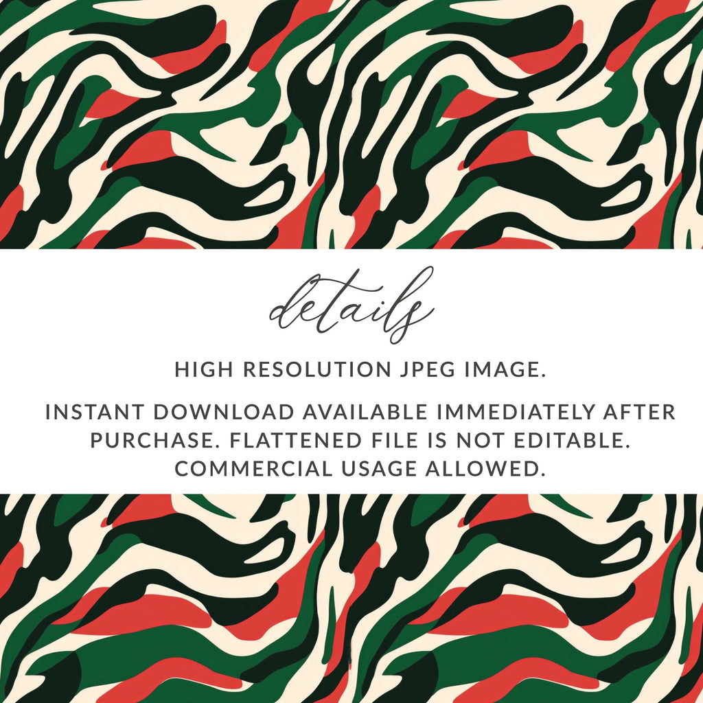 Abstract Zebra Stripe Digital Paper, Red Green Camo Seamless Pattern, Animal Print Background, Fabric Design Digital Download - Moore and Mountain