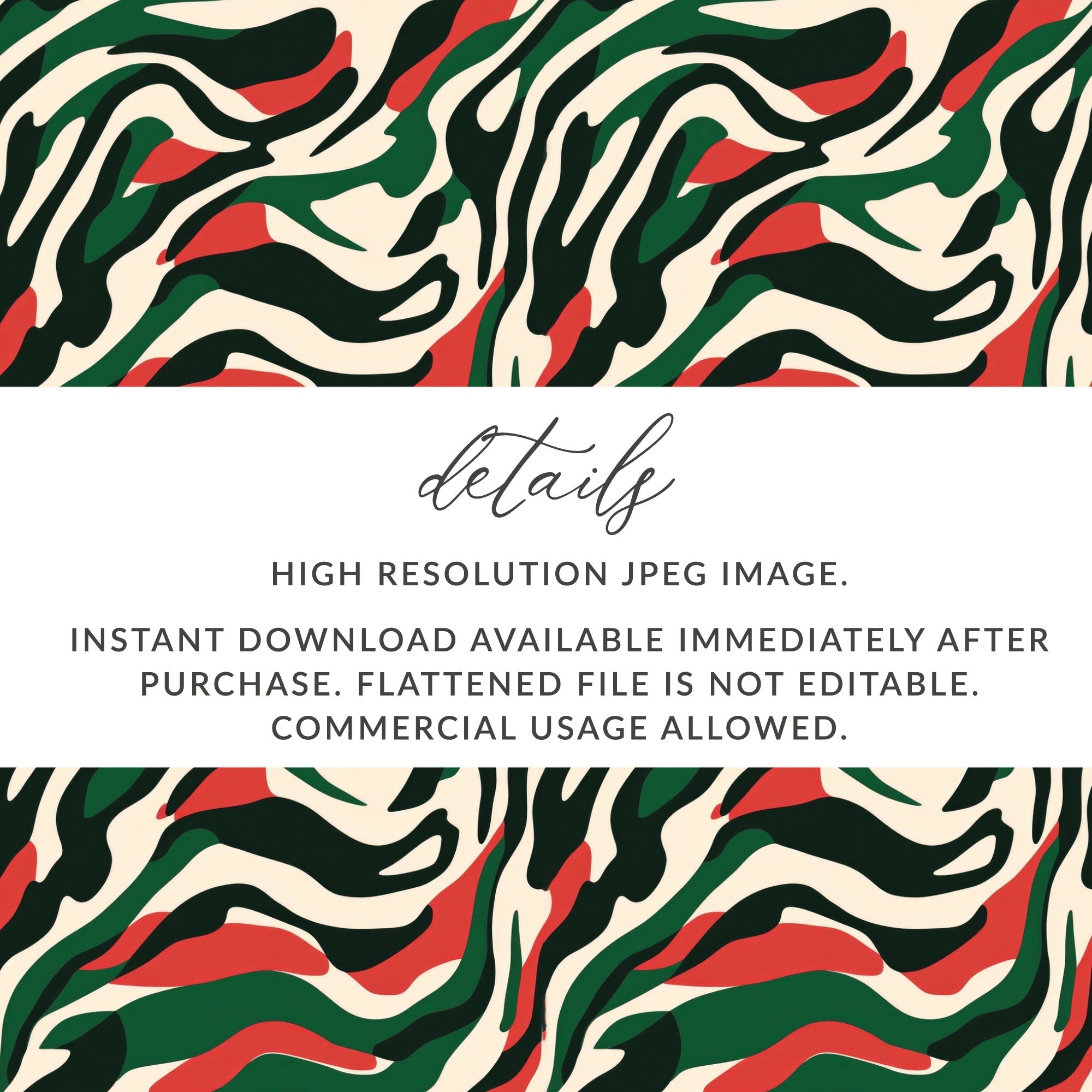 Abstract Zebra Stripe Digital Paper, Red Green Camo Seamless Pattern, Animal Print Background, Fabric Design Digital Download - Moore and Mountain