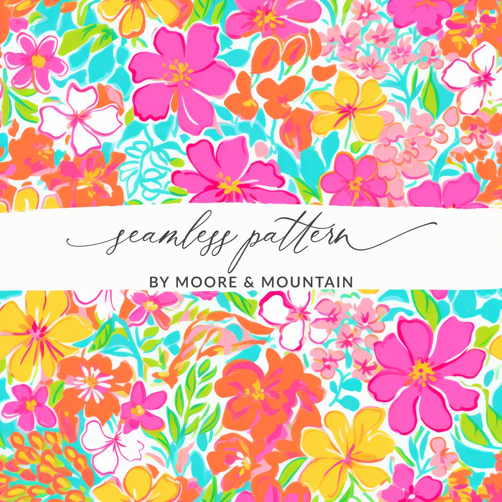 Vibrant Floral Seamless Pattern by Moore & Mountain