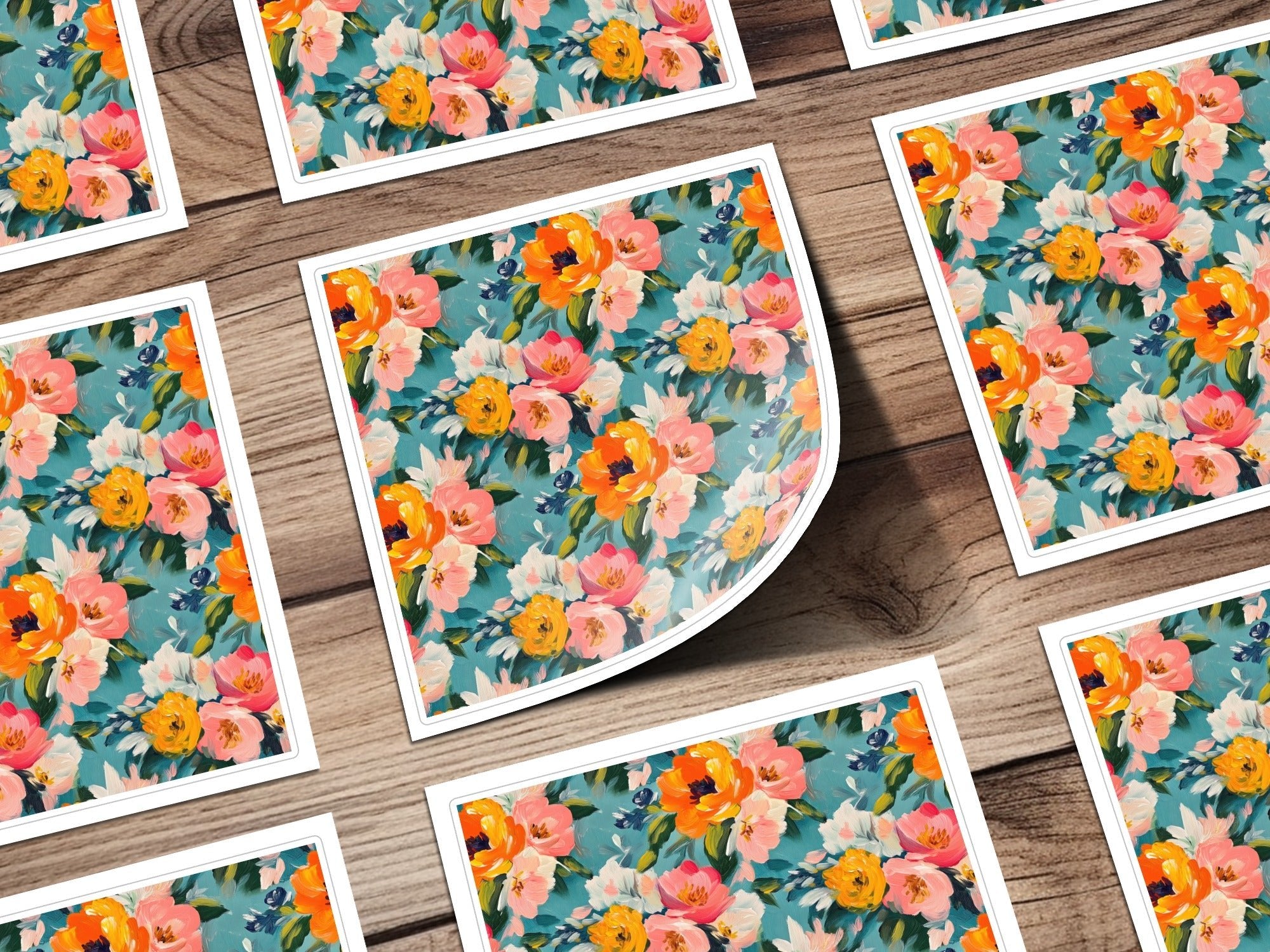 Acrylic Floral Garden Spring Art Design Colorful Pattern - Moore and Mountain