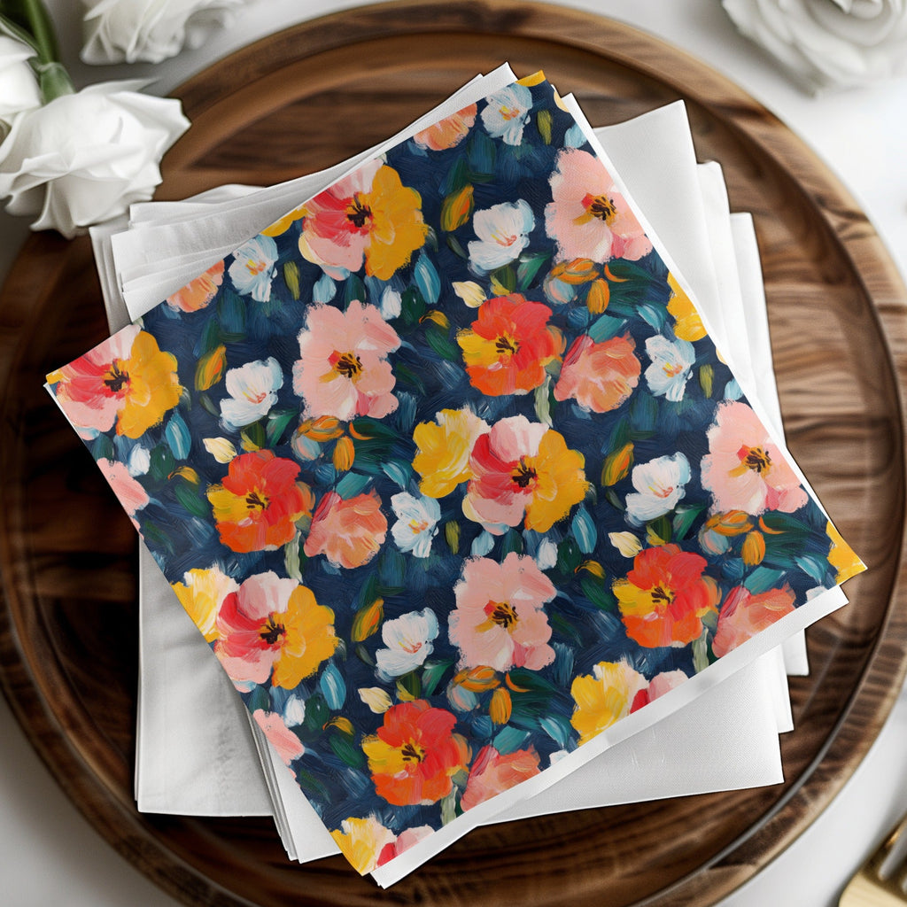 Acrylic Floral Spring Bloom Impressionist Style Digital - Moore and Mountain