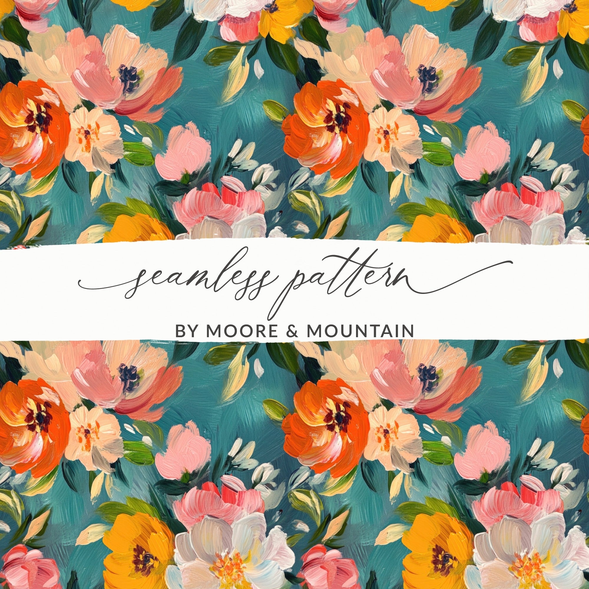 Acrylic Floral Spring Flower Art Seamless Texture - Moore and Mountain