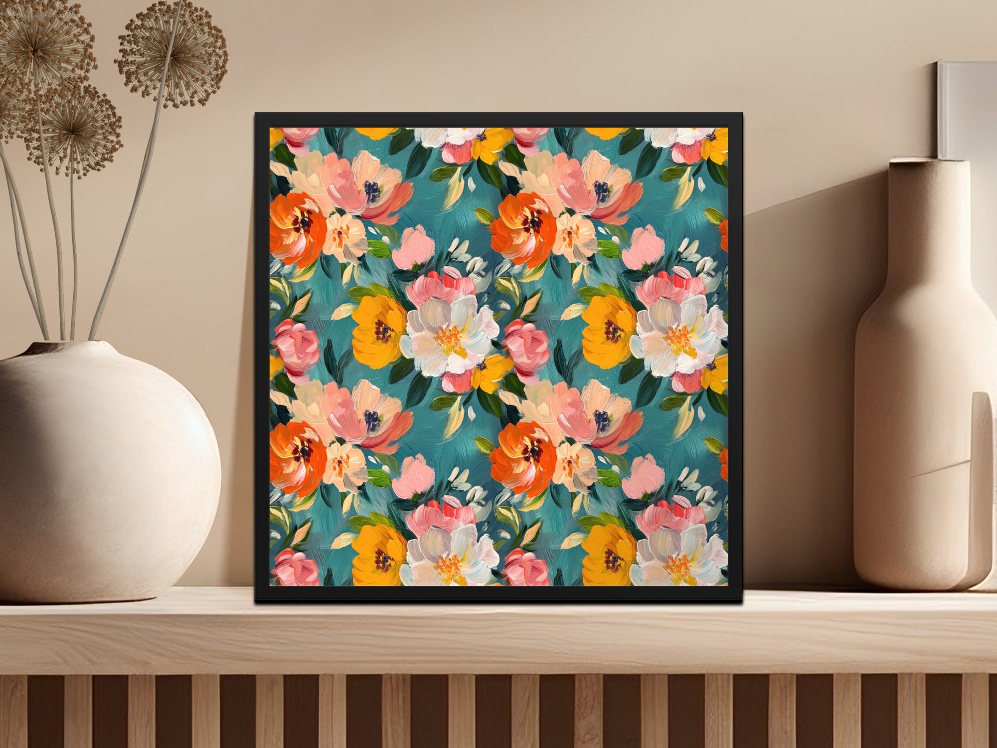 Acrylic Floral Spring Flower Art Seamless Texture - Moore and Mountain