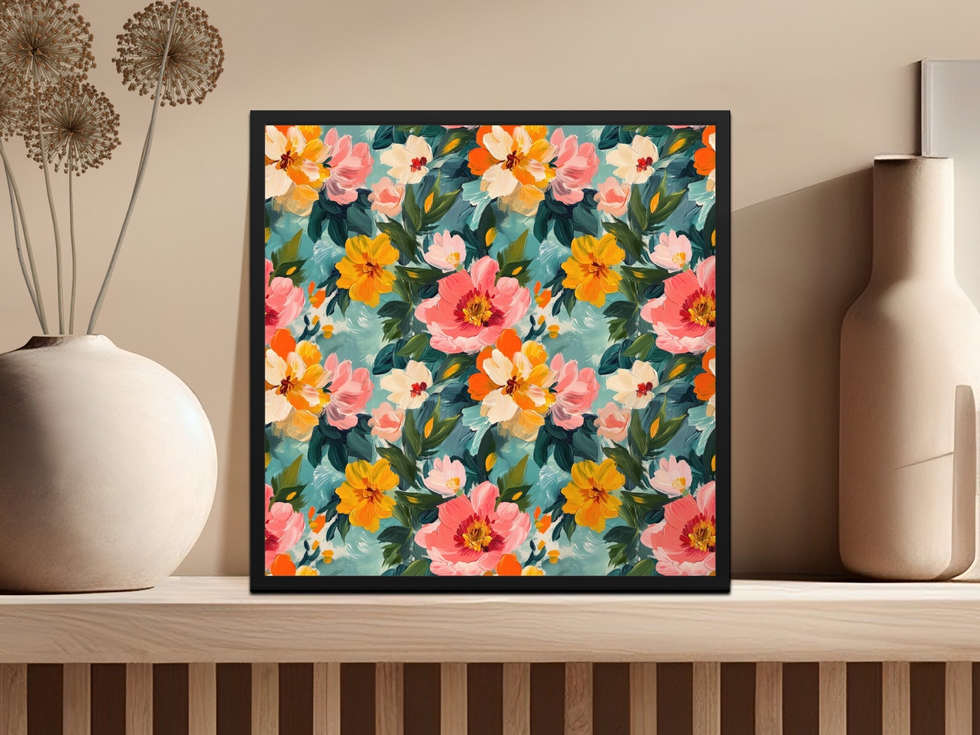 Acrylic Floral Spring Flowers Garden Digital Download - Moore and Mountain