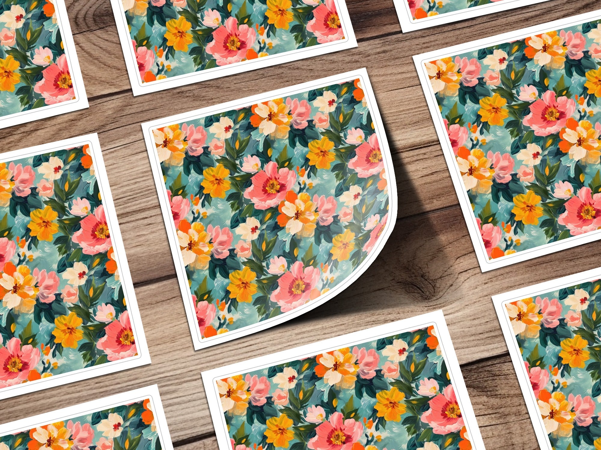 Acrylic Floral Spring Flowers Garden Digital Download - Moore and Mountain