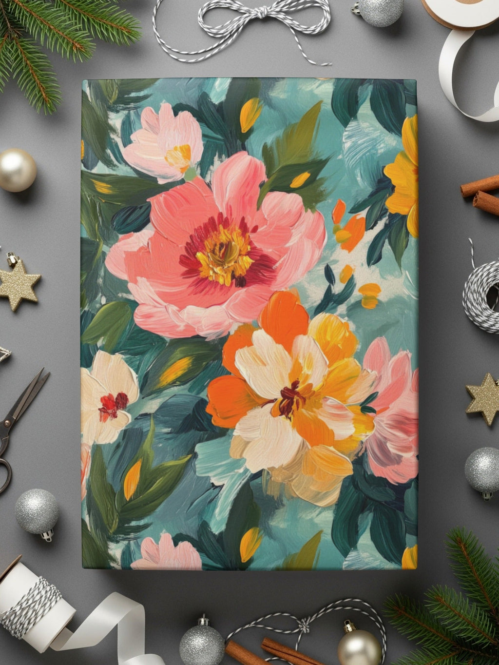 Acrylic Floral Spring Flowers Garden Digital Download - Moore and Mountain