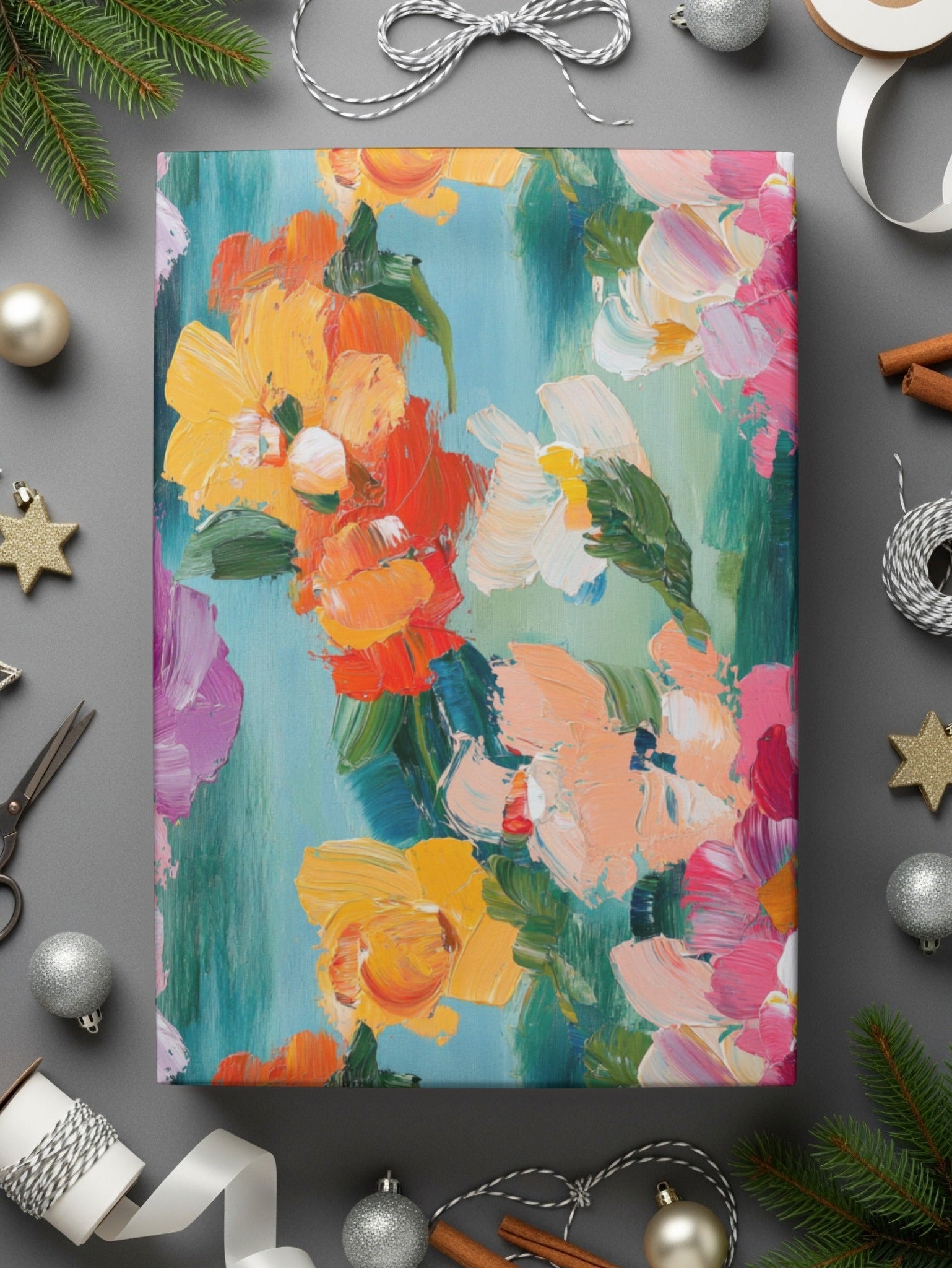 Acrylic Floral Vivid Spring Impression Painted Abstract - Moore and Mountain