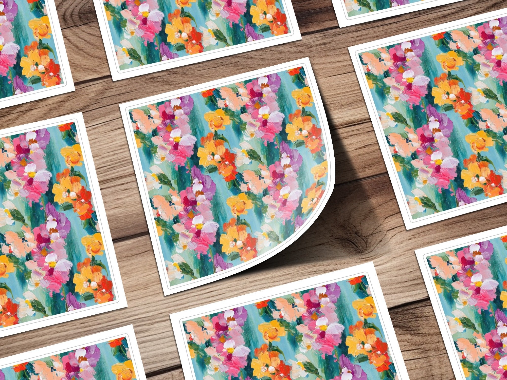 Acrylic Floral Vivid Spring Impression Painted Abstract - Moore and Mountain