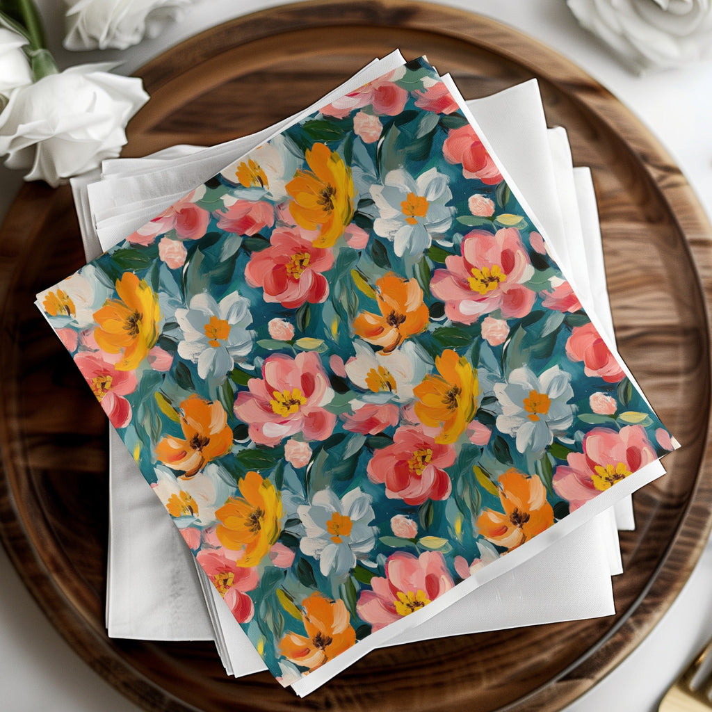 Acrylic Floral with Spring Colors Painting Digital - Moore and Mountain