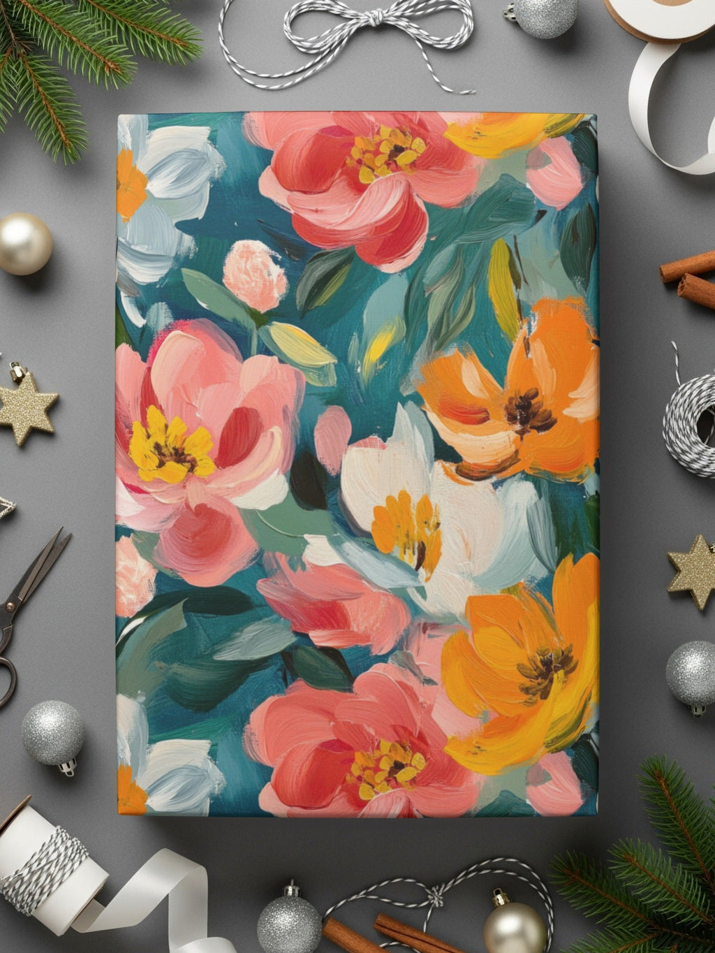 Acrylic Floral with Spring Colors Painting Digital - Moore and Mountain