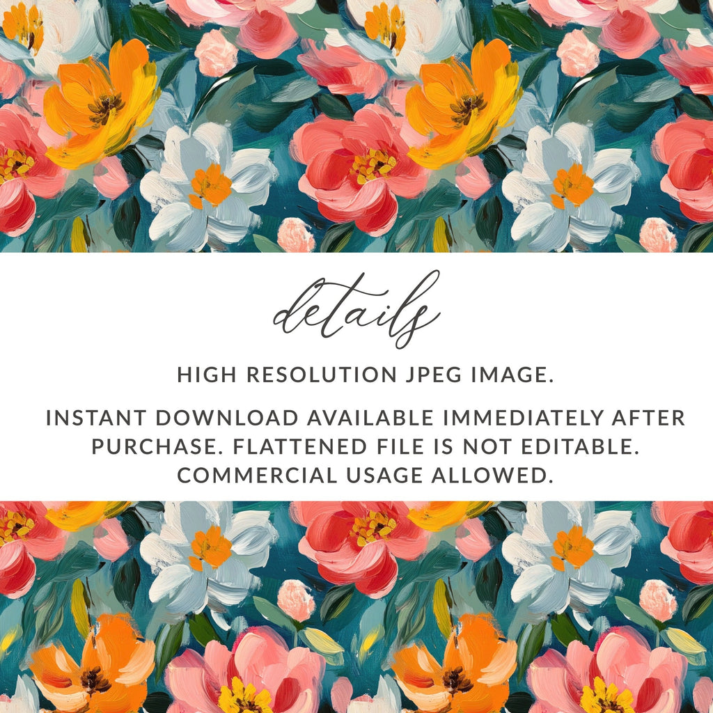 Acrylic Floral with Spring Colors Painting Digital - Moore and Mountain