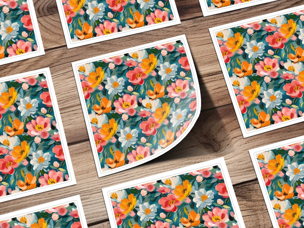 Acrylic Floral with Spring Colors Painting Digital - Moore and Mountain