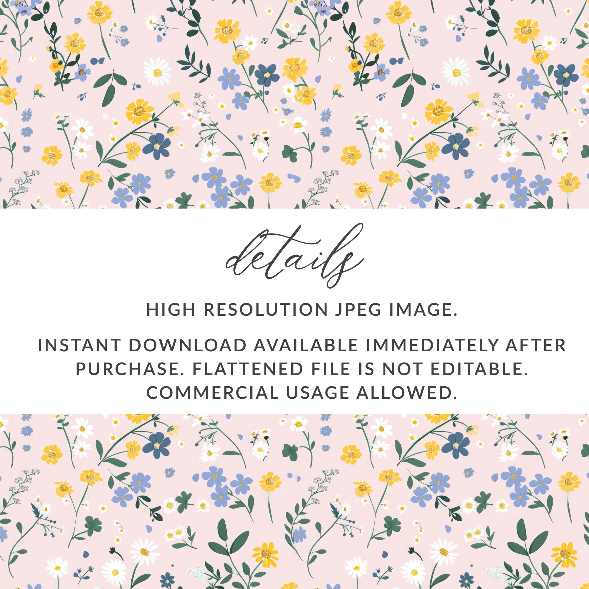 High Resolution Instant Download Floral Pattern Image