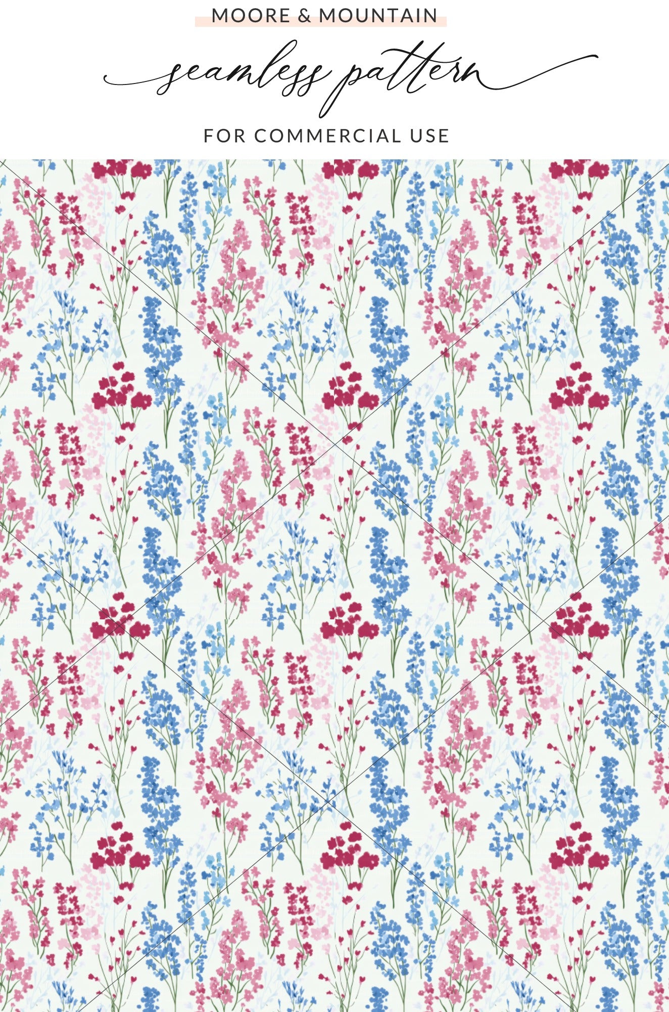 Floral Seamless Pattern for Commercial Use Product