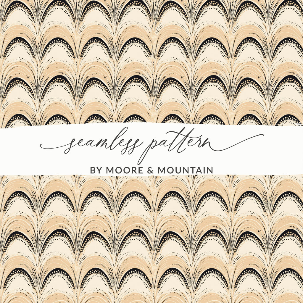 Elegant Beige and Black Seamless Pattern Design