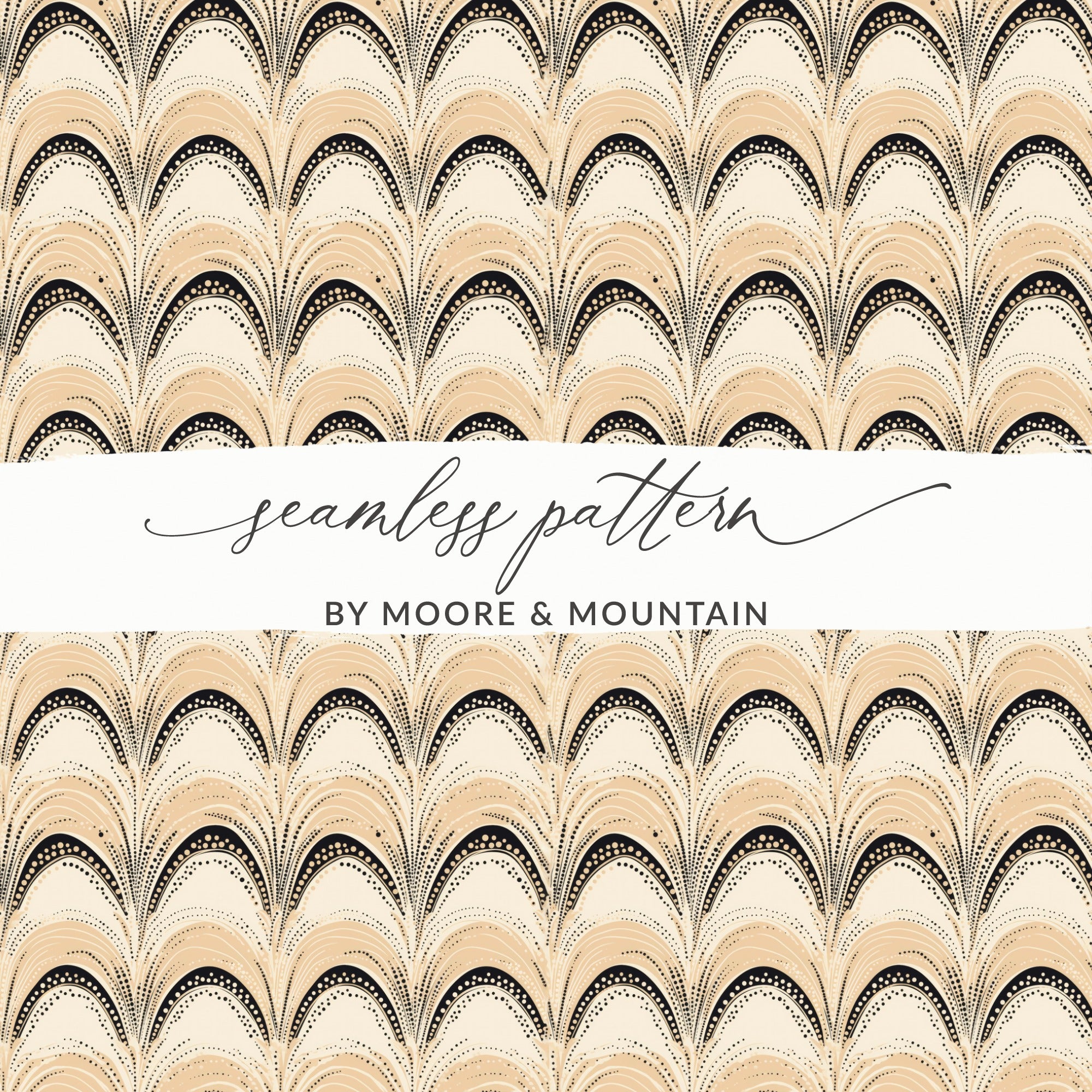 Elegant Beige and Black Seamless Pattern Design