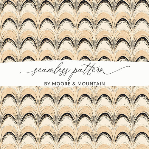 Elegant Beige and Black Seamless Pattern Design