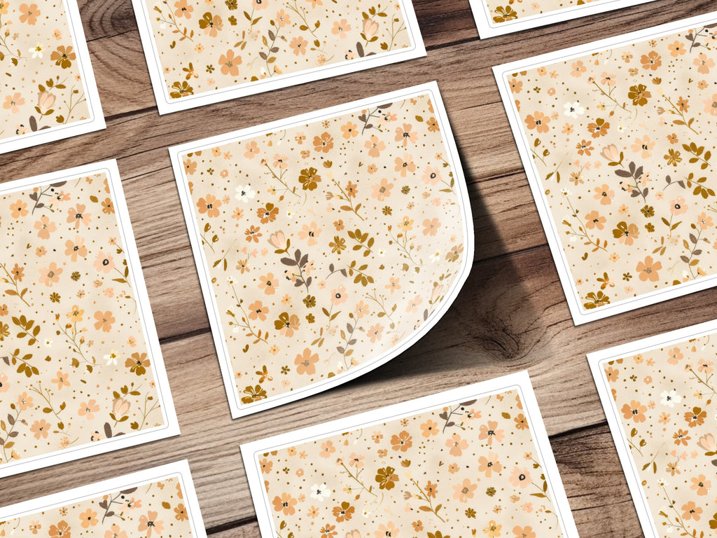 Floral Pattern Decorative Stickers for Craft Projects