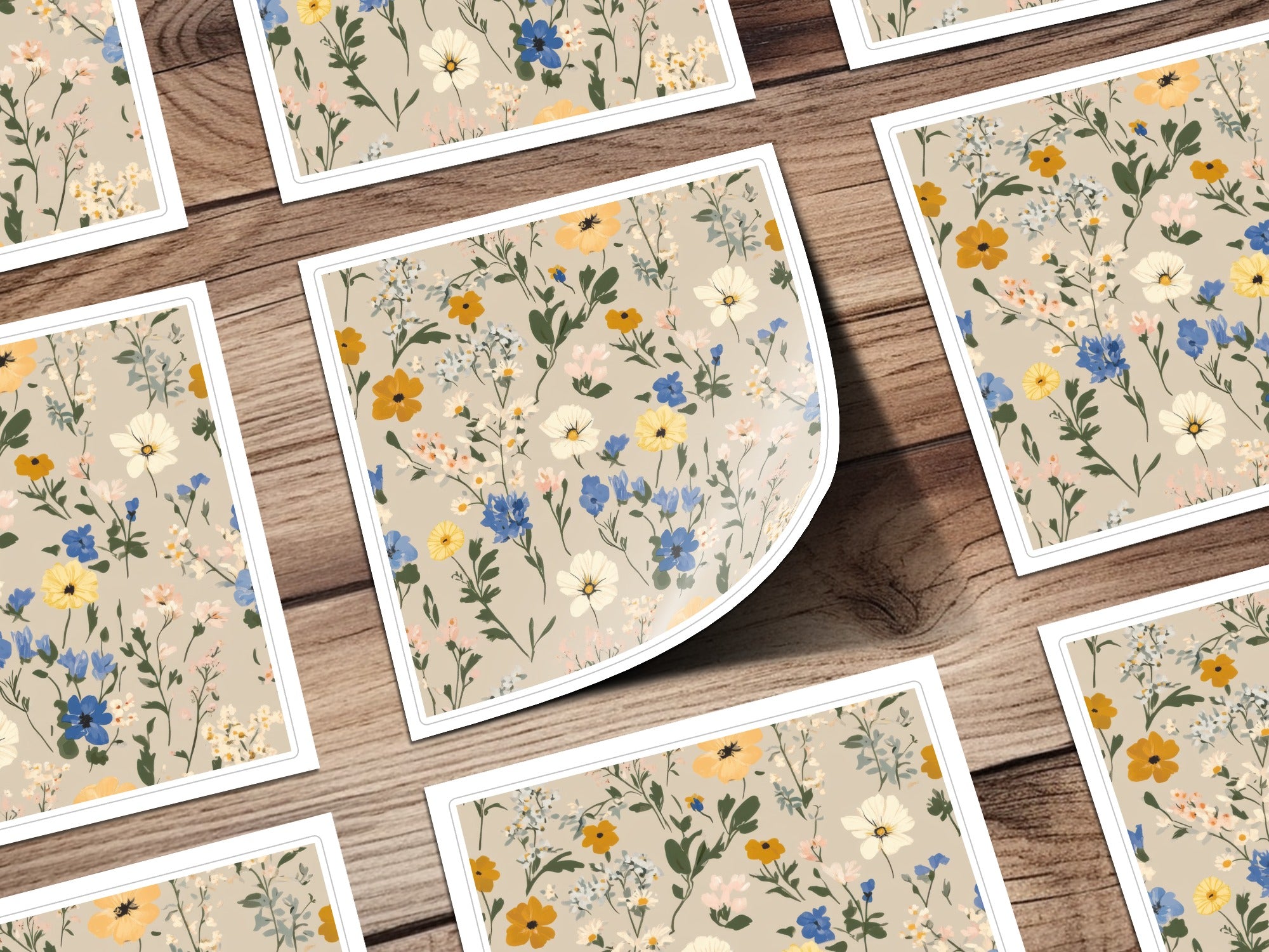 Beautiful Floral Pattern Design Greeting Card Set