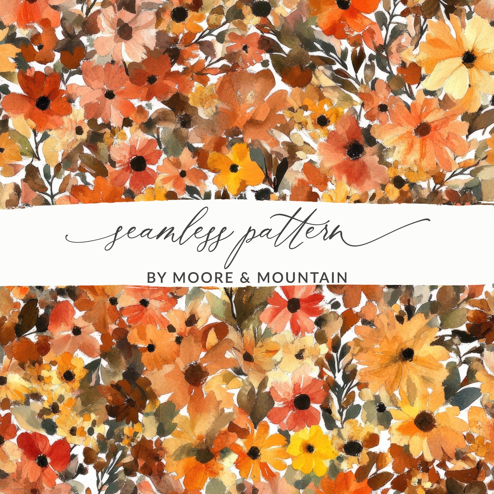 Floral Autumn Seamless Pattern by Moore & Mountain