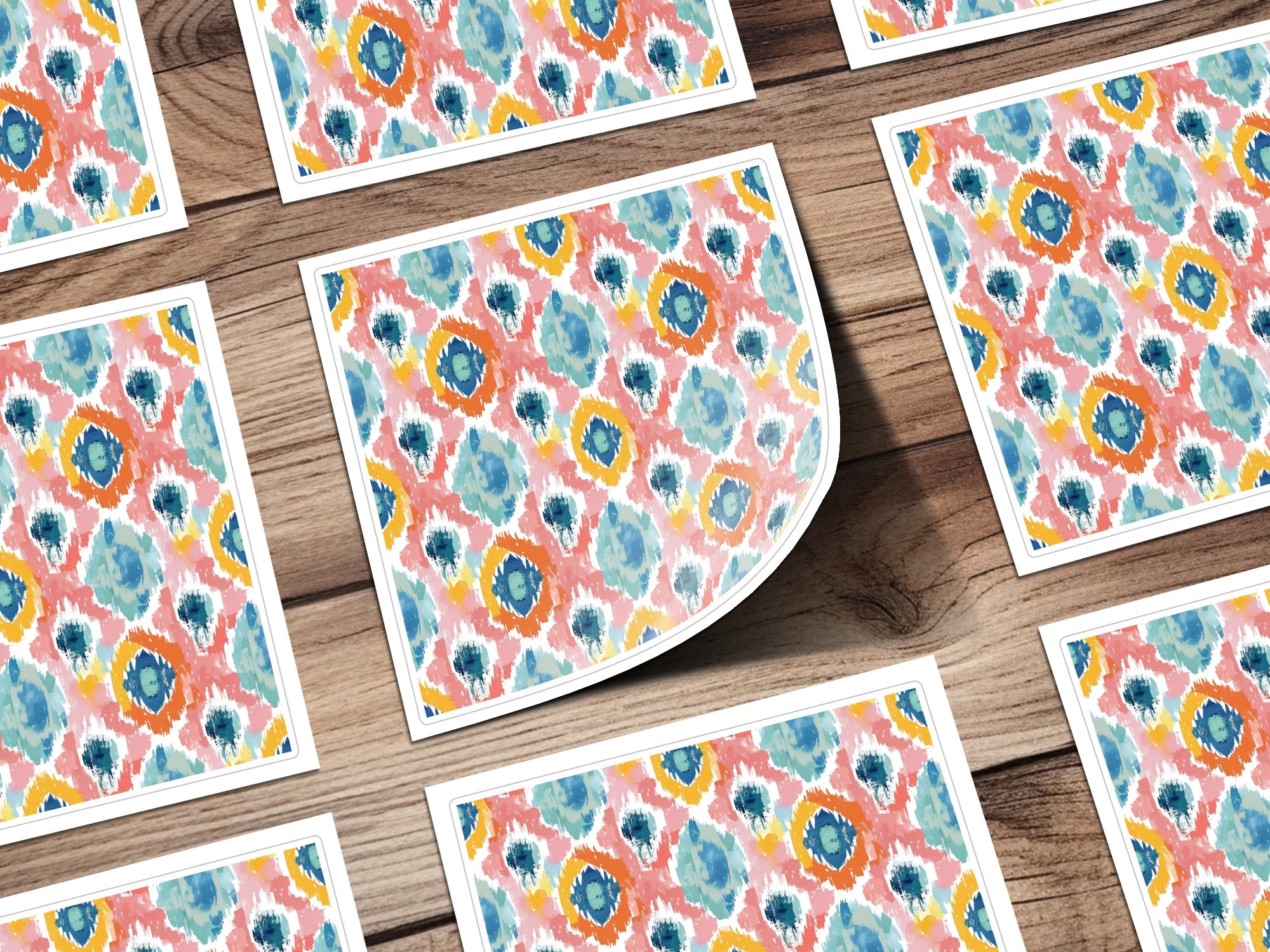 Colorful Abstract Patterned Square Paper product