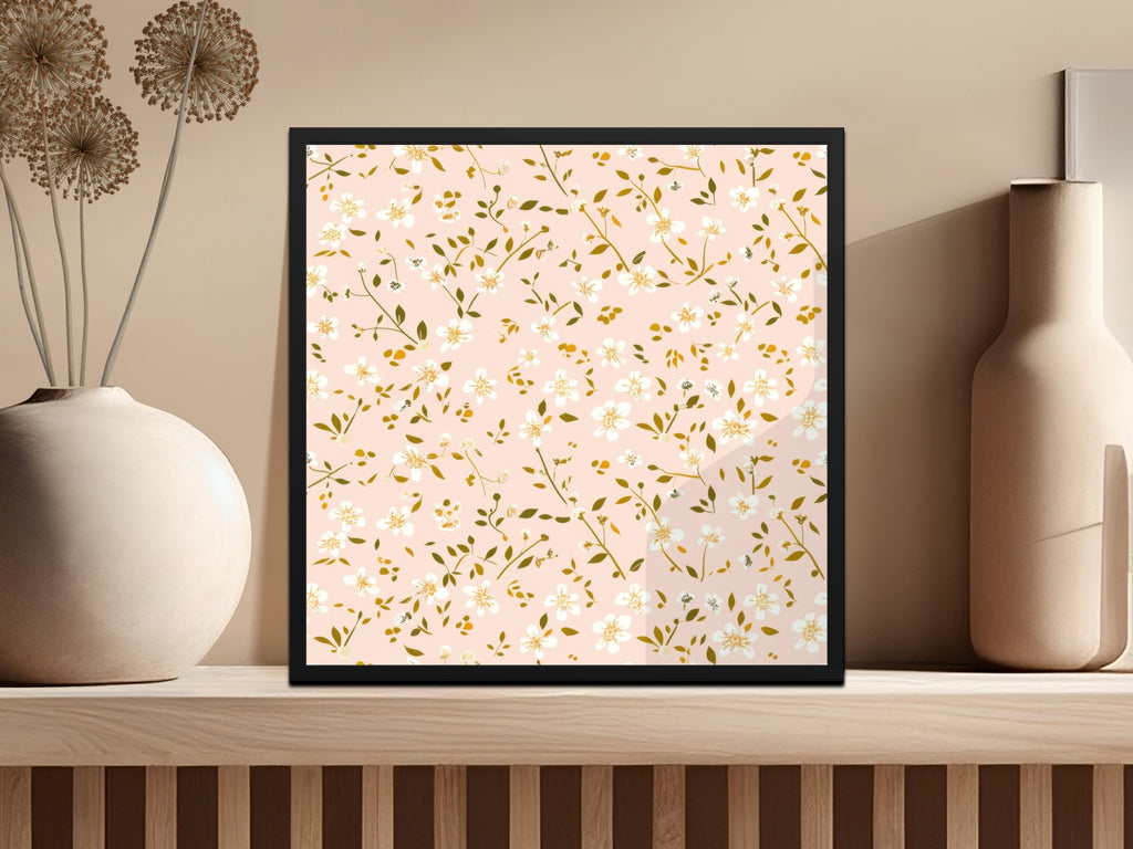 Beautiful Framed Floral Art Print for Home Decor Product