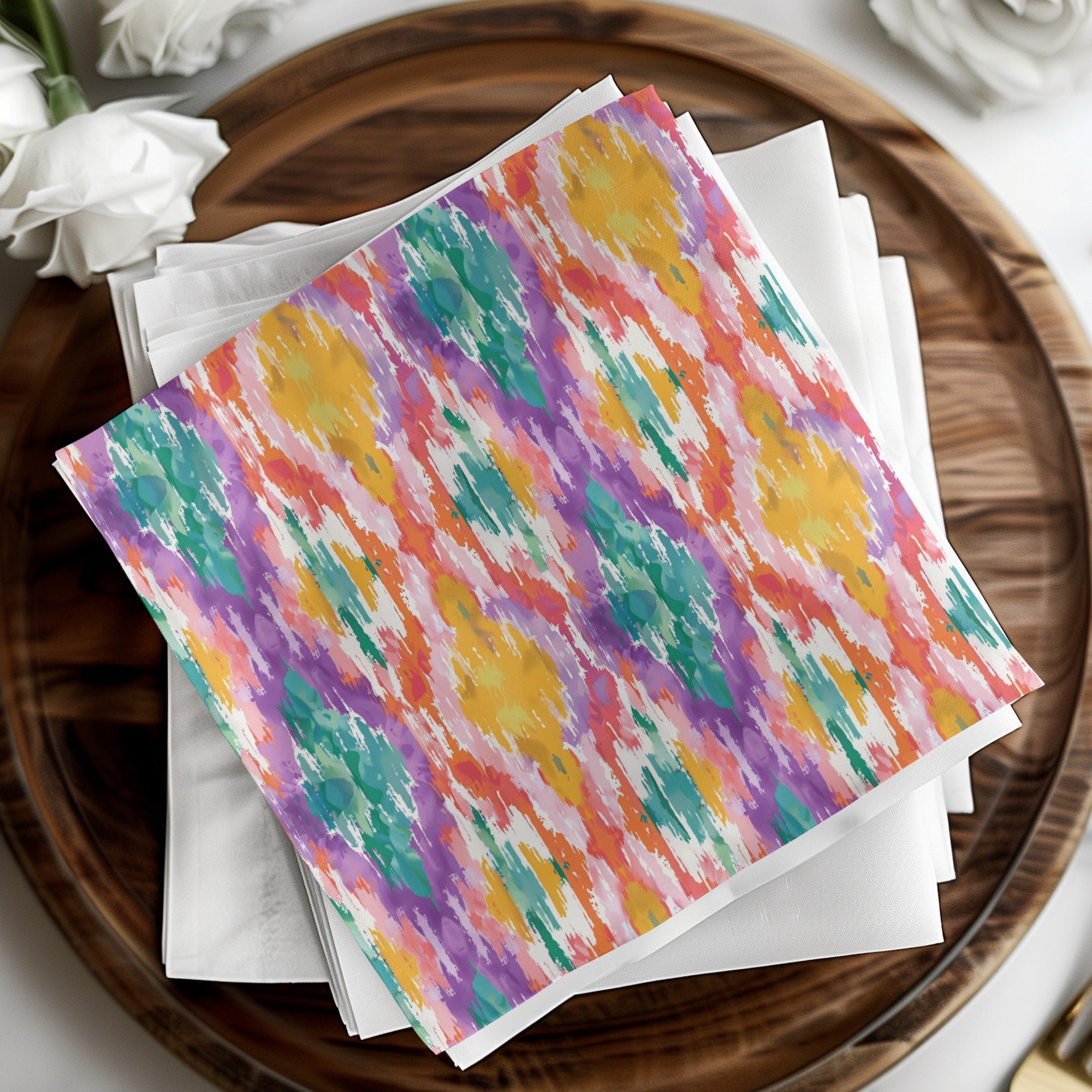 Vibrant Colorful Abstract Design on Paper Product