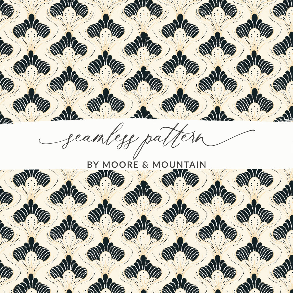 Elegant Black and White Seamless Pattern Design