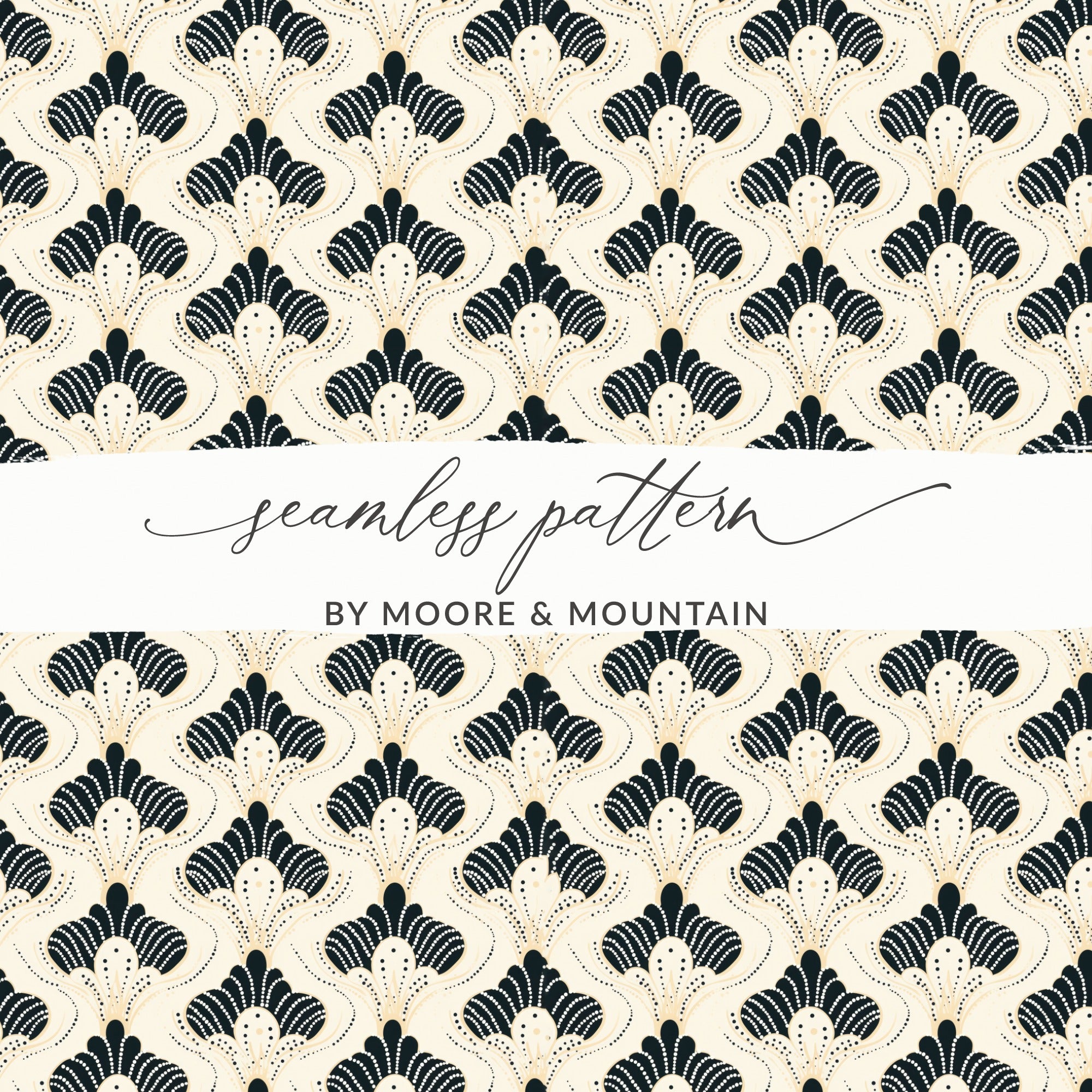 Elegant Black and White Seamless Pattern Design