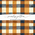Orange and Blue Plaid Seamless Pattern for Crafts