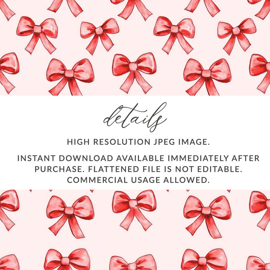 Red Bows High Resolution Instant Download JPEG Image