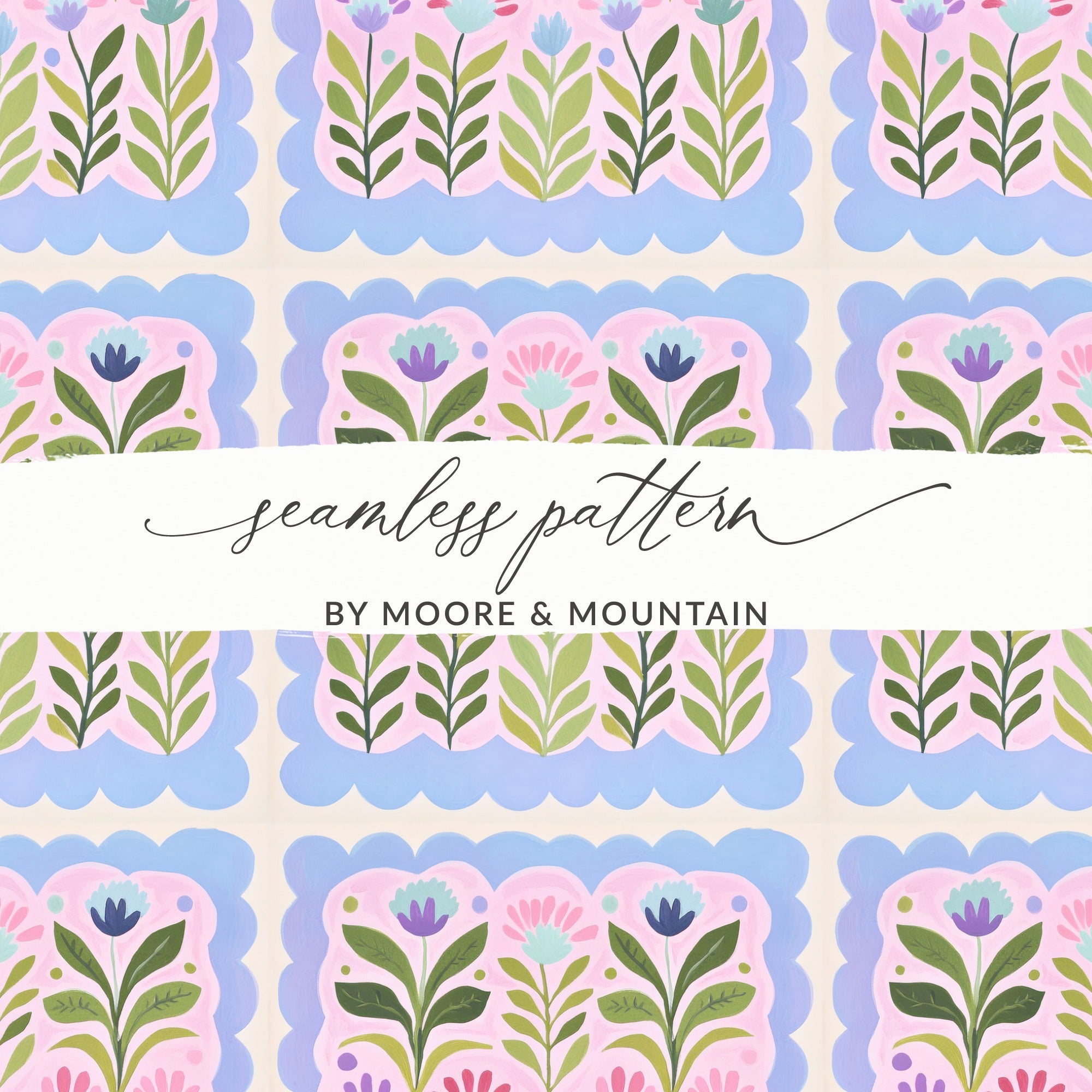 Colorful Floral Seamless Pattern by Moore & Mountain