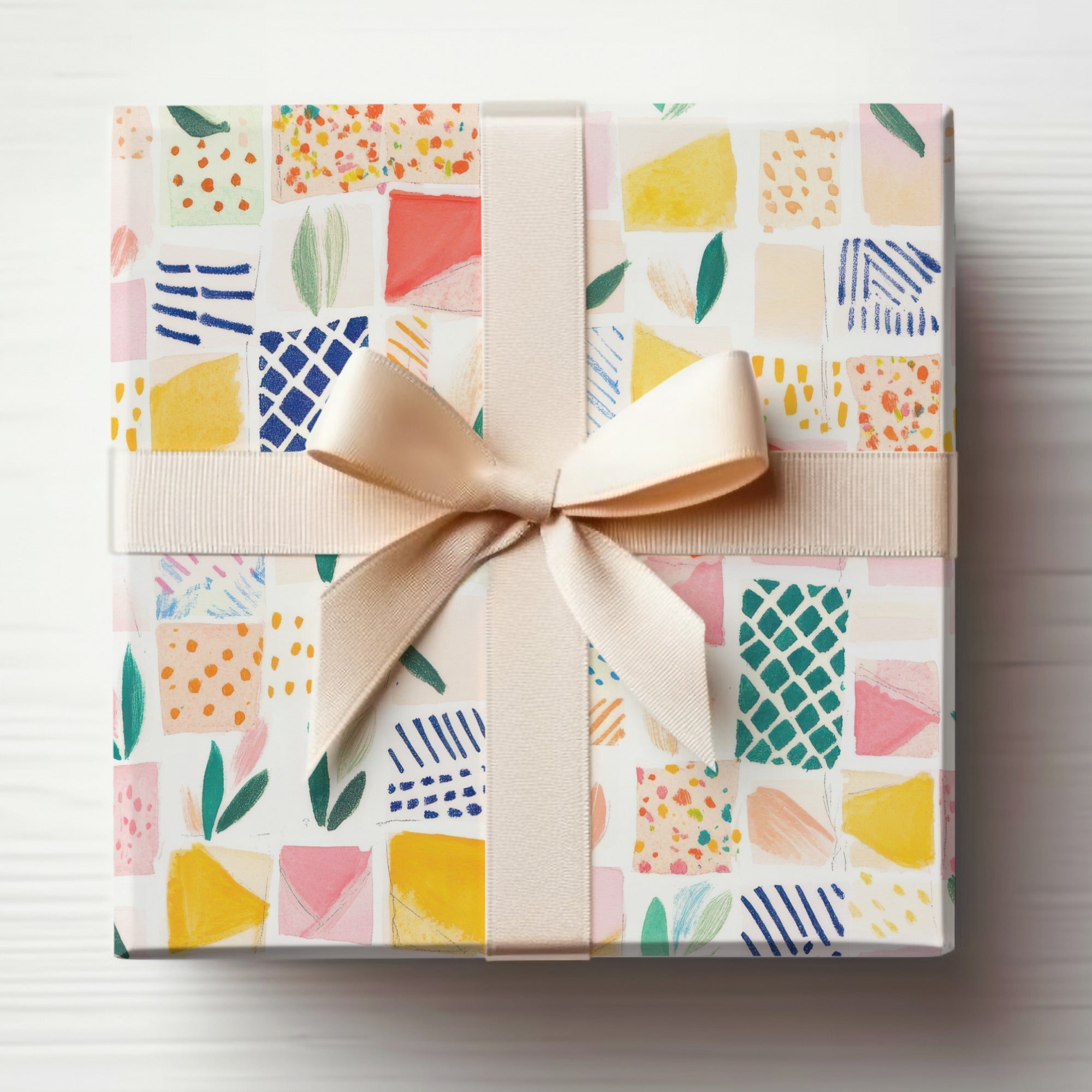 Multicolored Gift Box with Ribbon Perfect for Any Occasion