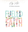 Fueled by Faith text with floral accents and "Clip Art by Moore & Mountain" logo.