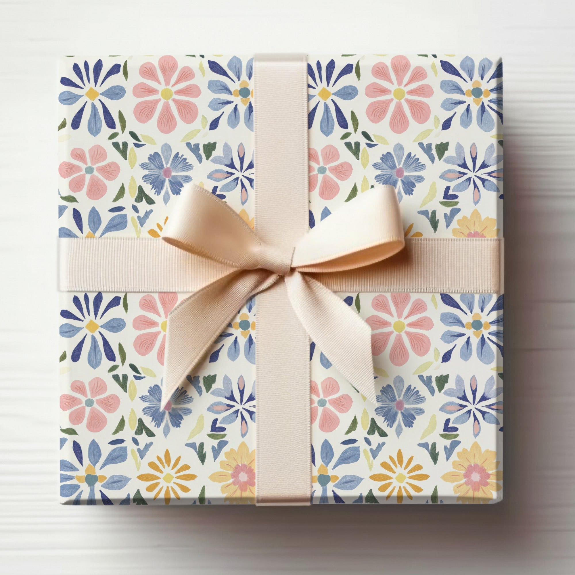 Floral Gift Box with Bow Perfect for Any Occasion