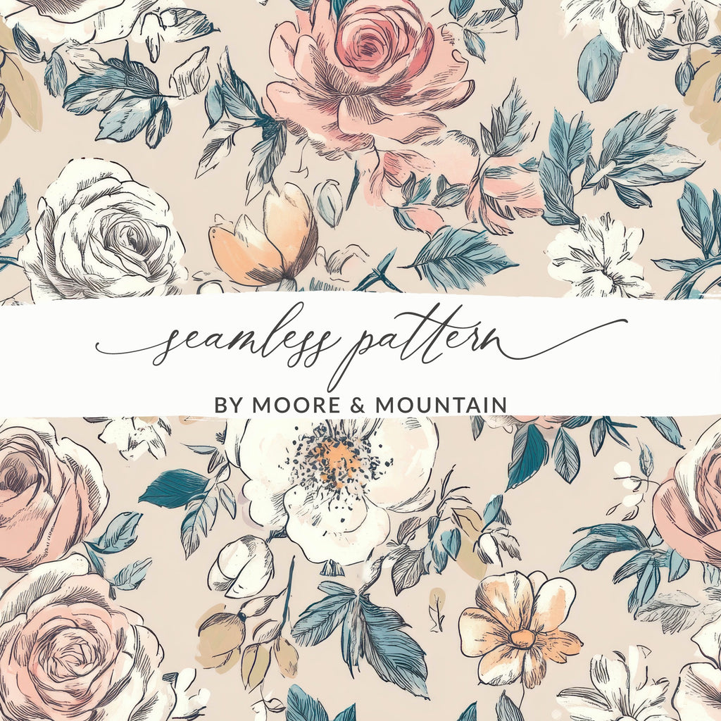 Seamless Floral Pattern by Moore and Mountain Design