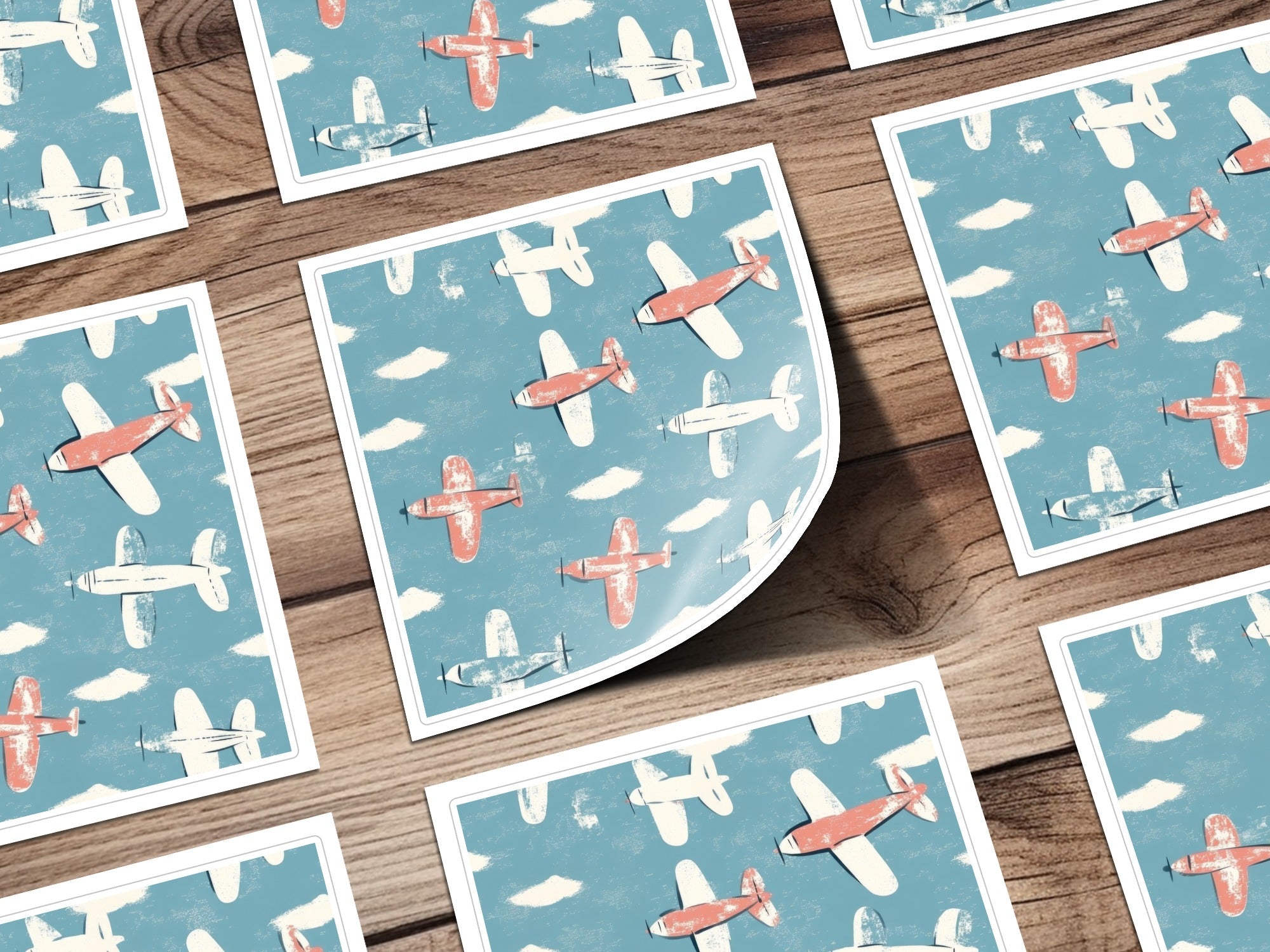 Airplane Seamless Pattern, Flying Aircraft Background, Kids Room Wallpaper, Retro Aviation Digital Paper, Plane Fabric Pattern, Digital - Moore and Mountain