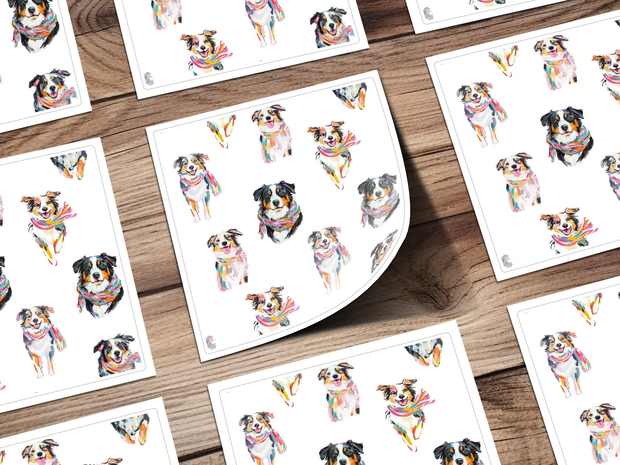 Australian Shepherd Dog Digital Paper, Seamless Dog Pattern, Pet Animal Fabric Design, Dog Breed Pattern, Dog Lover Gift, Commercial Use - Moore and Mountain