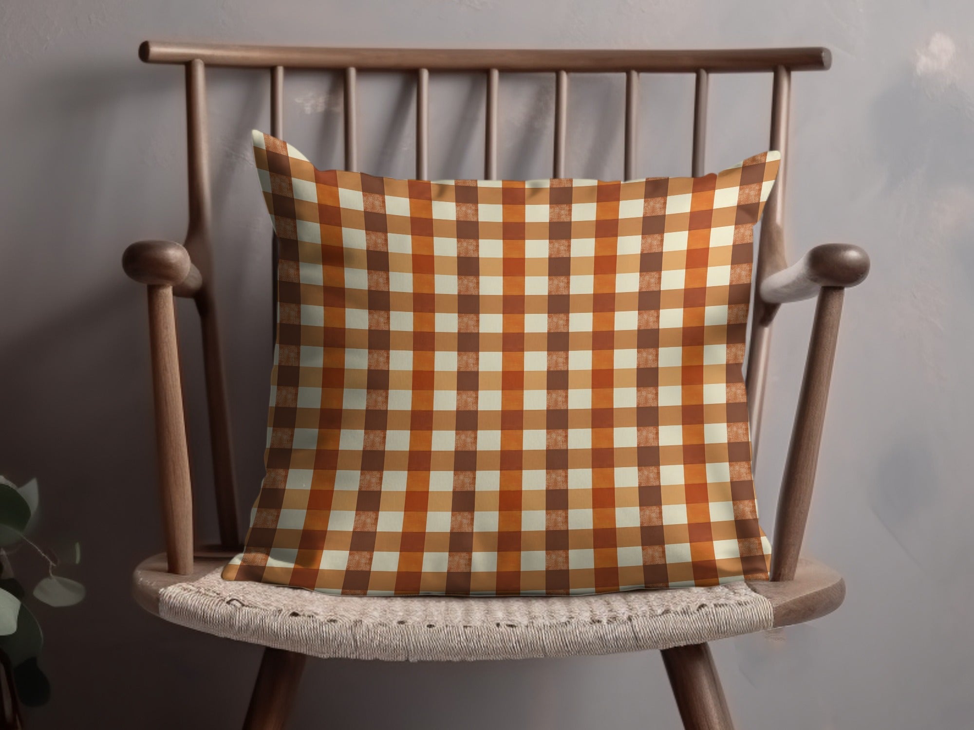 Autumn Plaid Digital Paper, Fall Seamless Pattern, Orange Brown Checkered Background, Scrapbooking Paper, Fabric Design, Digital Download - Moore and Mountain