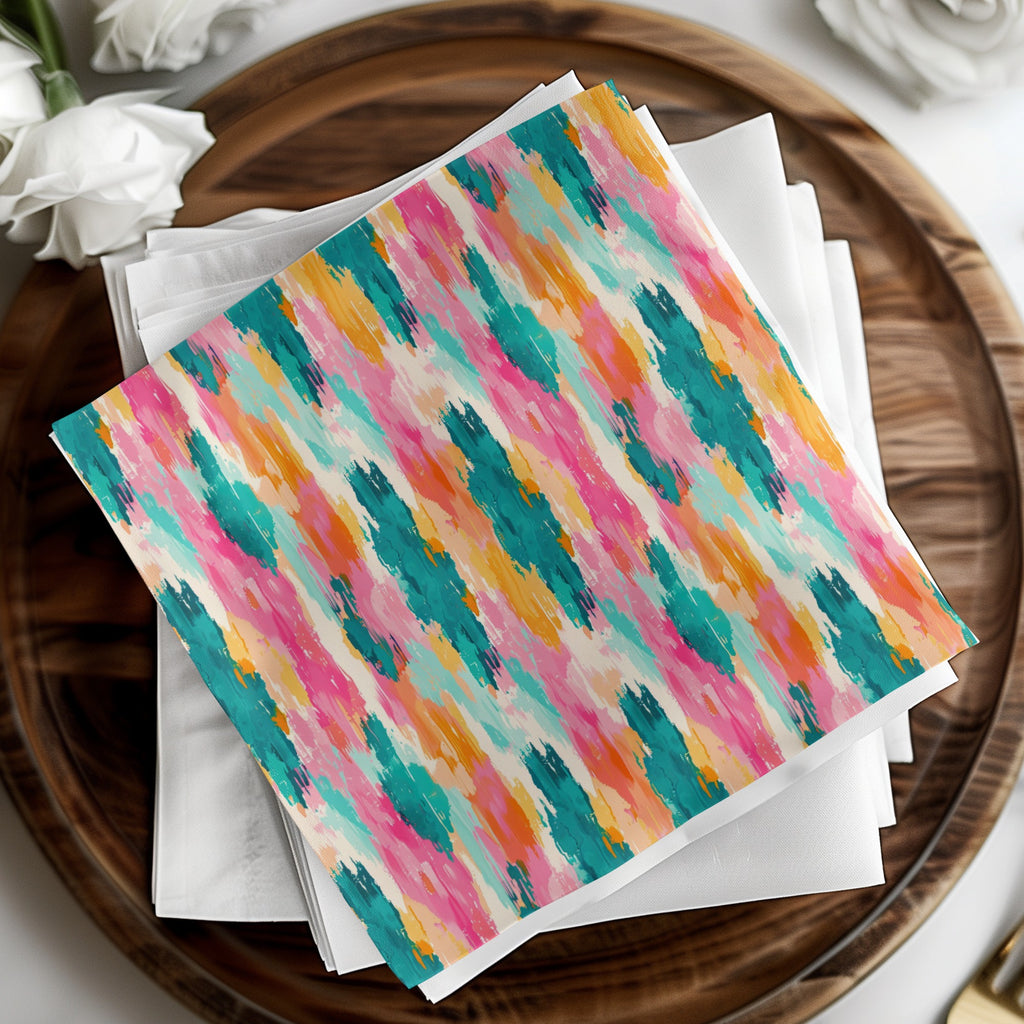 Vibrant Abstract Multicolor Patterned Napkin product