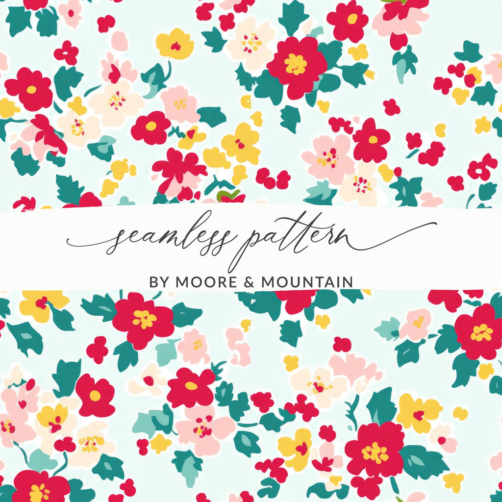 Vibrant Floral Seamless Pattern by Moore & Mountain